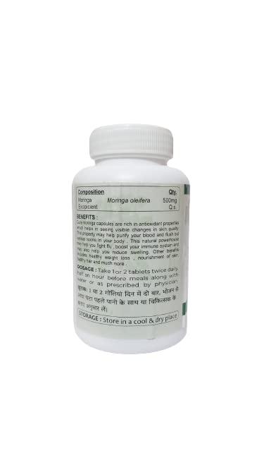 CURA Cura Organic Moringa Capsule, 60 Capsule, 500mg each