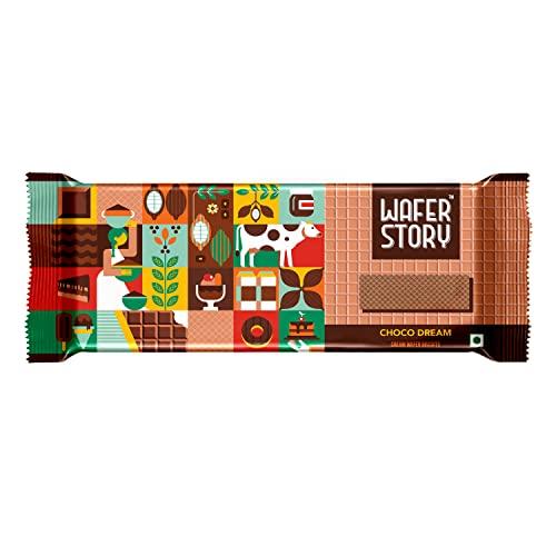 Wafer Story Wafer Story Choco Dream, Creamy & Crunchy Wafers (Pack of 6) - 6x60gm | Chocolate Flavoured Wafer Biscuits