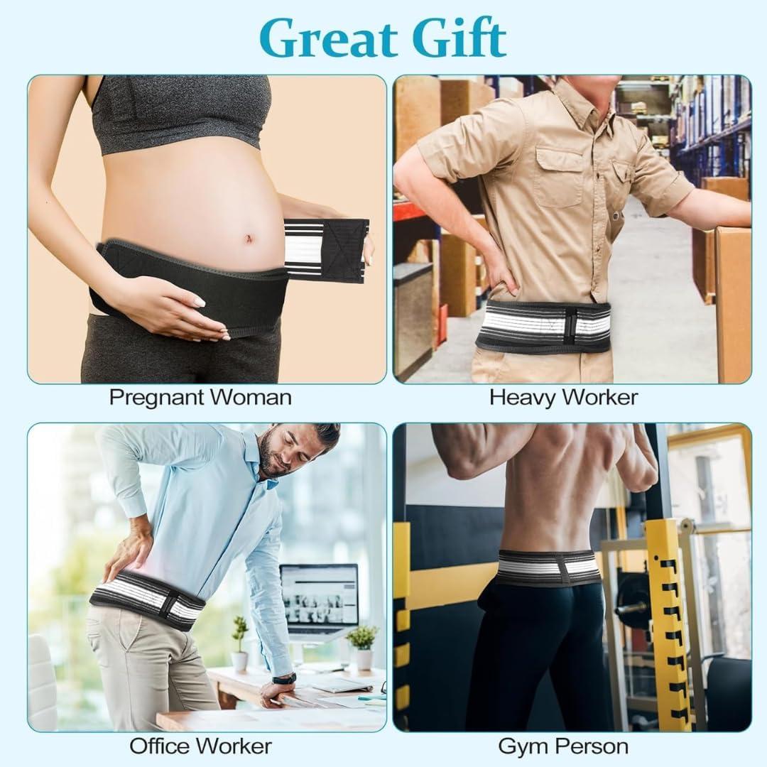 Generic Hip Belt - Instant Relief for Sciatica, Pelvic, Lower Back, Lumbar and Leg Pain | hip belt or Support for Women and Men | Anti-Slip Sciatic Nerve Brace, BLACK-WHITE Color|
