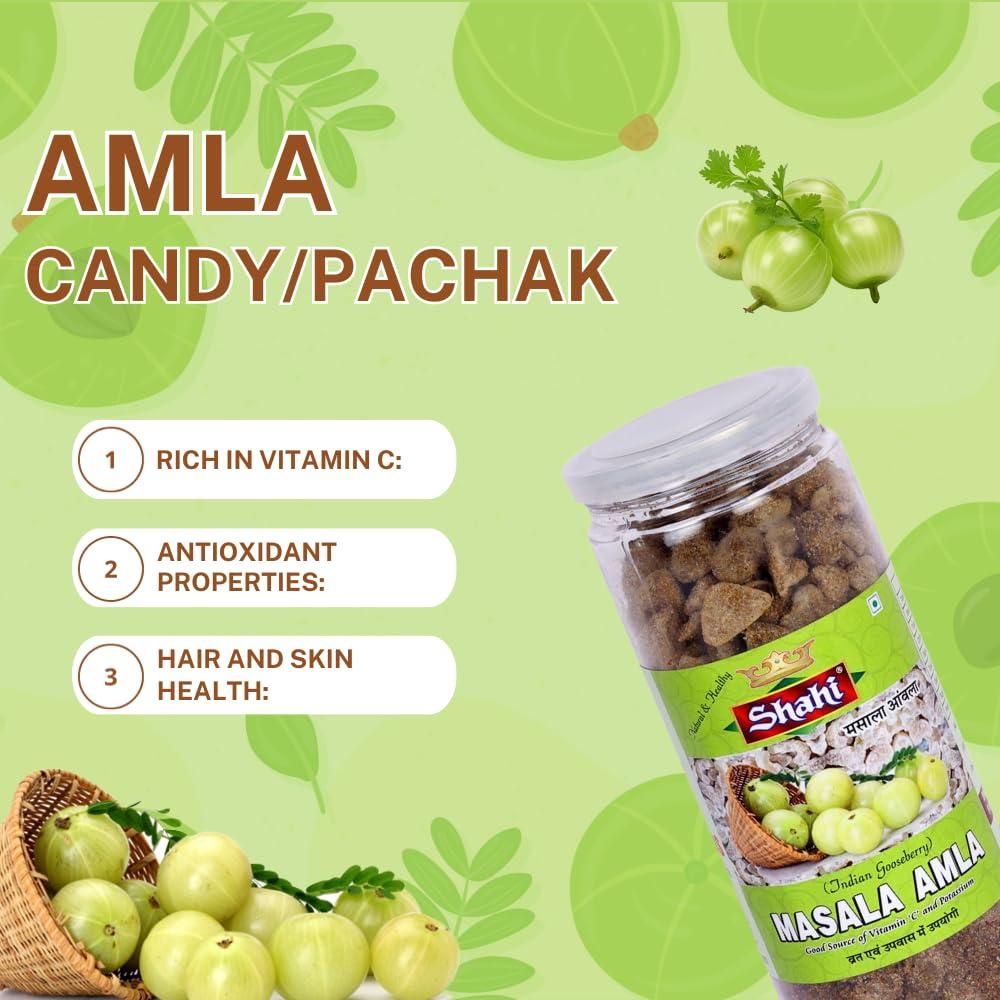 SHAHI Shahi Rajasthani Mukhwas, Traditional Mouth Freshener 180g & Premium Amla Candy Pachak 200g | Authentic Mukhwas Mix for Refreshing Moments | Rich in Vitamin C & Antioxidants | Aromatic Mukhwas for Digestion & Freshness | Good for Bad Breath