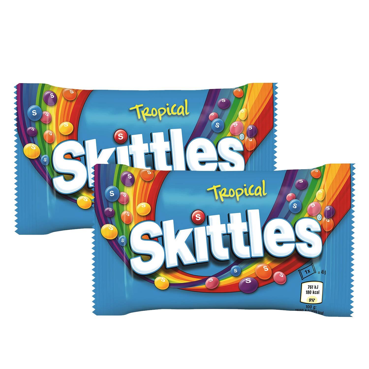 Skittles Skittles Tropical Flavour Candy Pack of 2, x 45 g