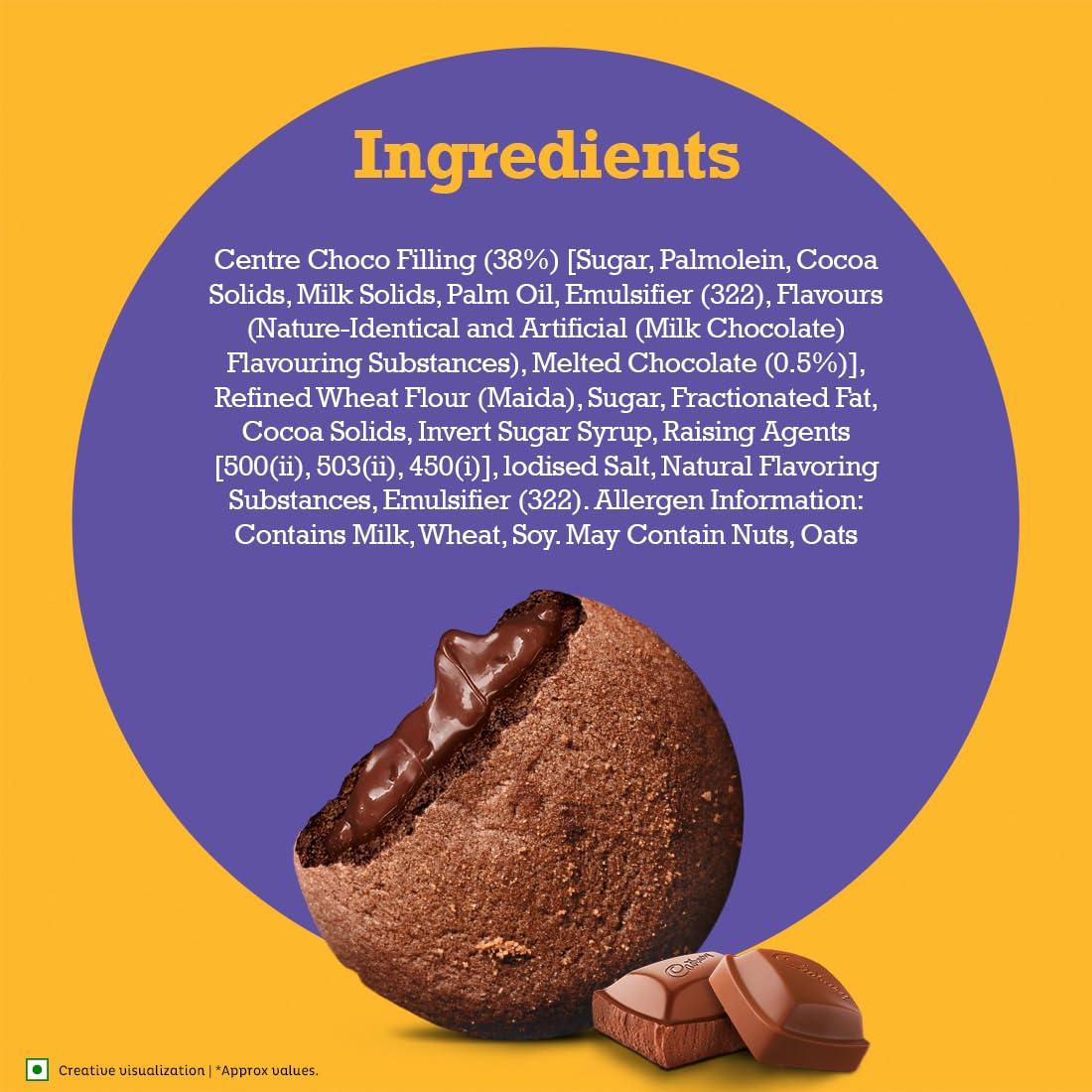 Cadbury Cadbury Chocolate Chocobakes Chocfilled Cookies, 4 X 150 G,600 Grams