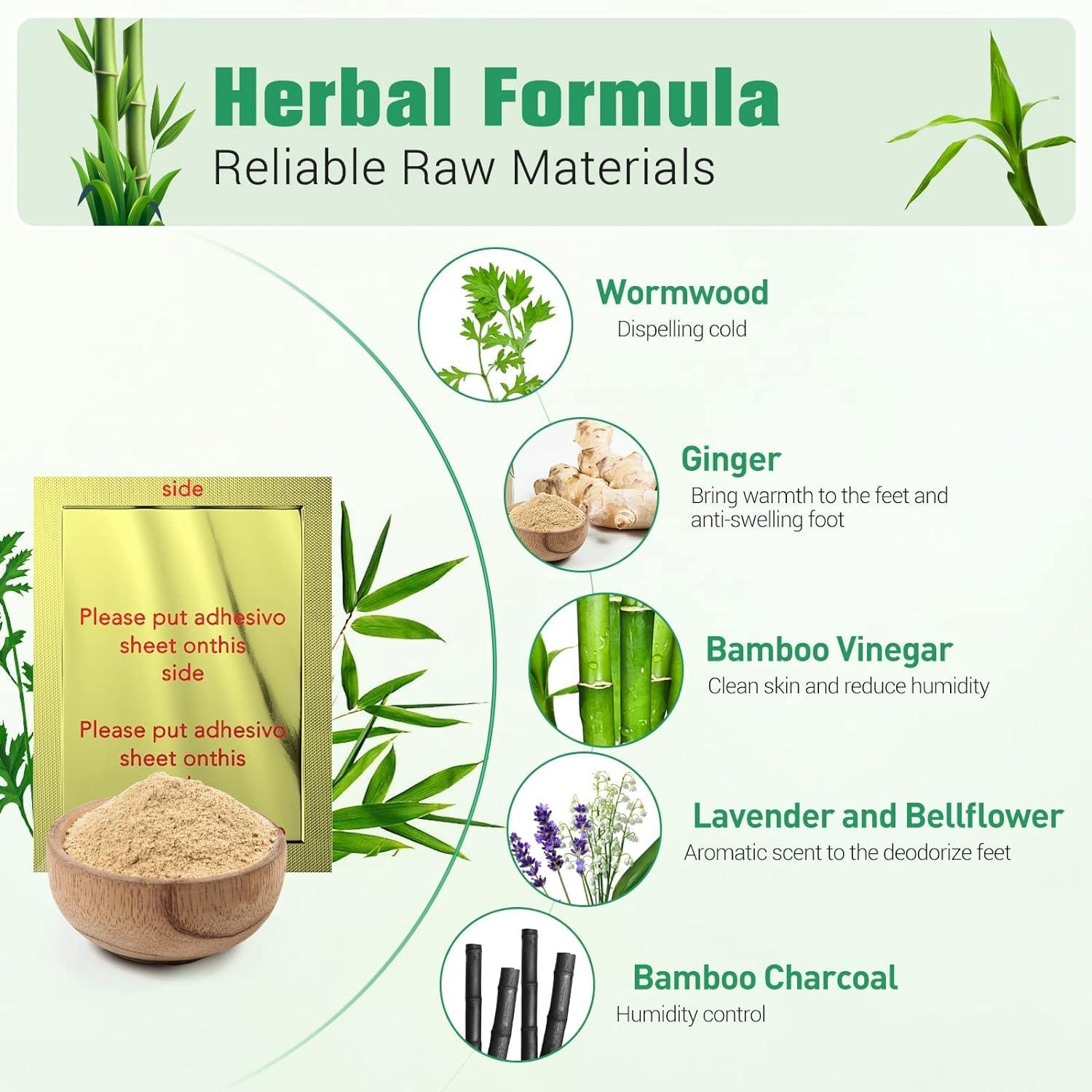 KRIAVAXA Detox Foot Patches Pain-Free Pads for Stress Relief Sleep, Natural Ingredients Foot Detox Pads for Adhesive Foot Cleansing Detoxing Patch for Adhesive Foot and Body Cleansing (20 DETOX PAD)