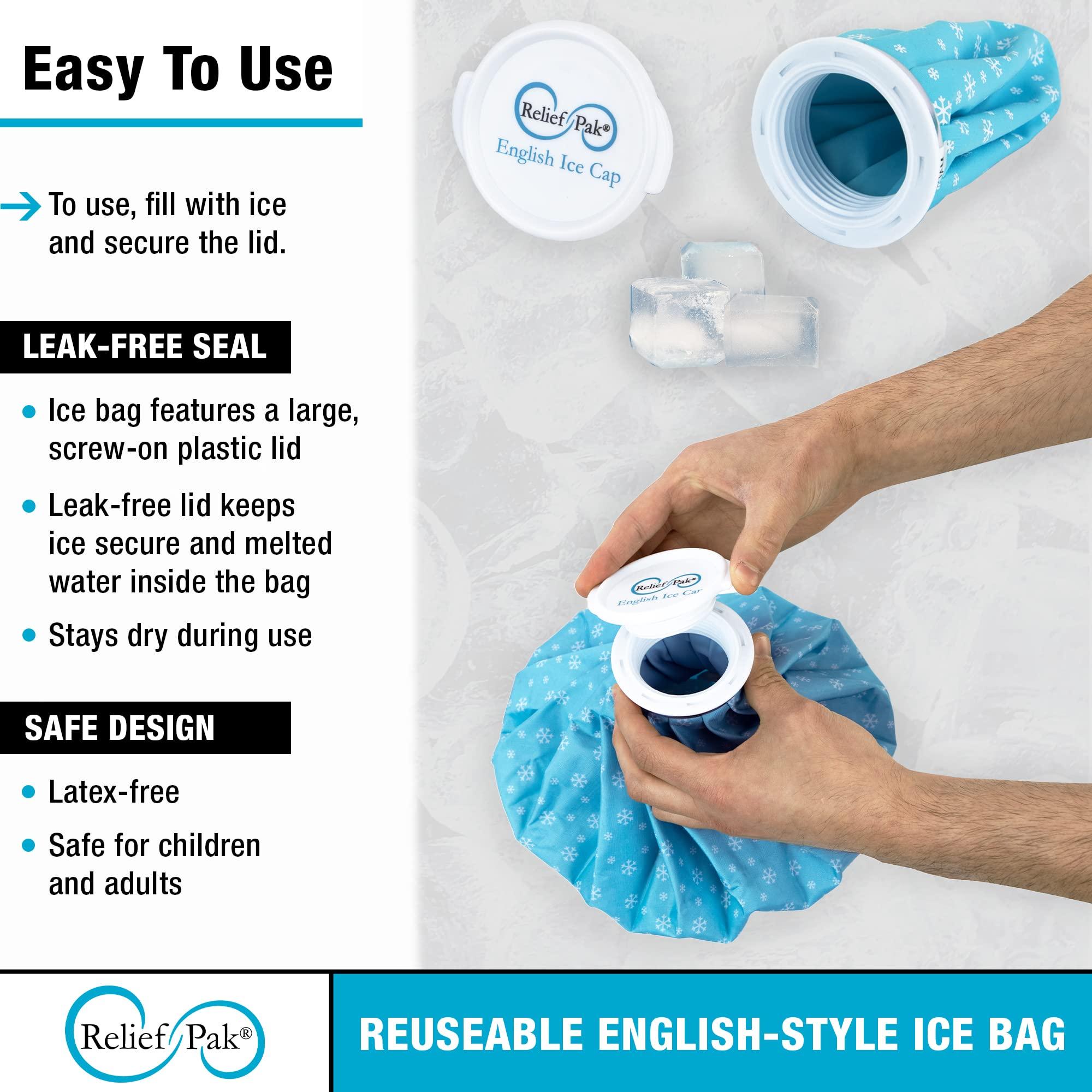 Relief Pak Relief Pak 11-1061 English Ice Cap Reusable Ice Bag, 9" Diameter