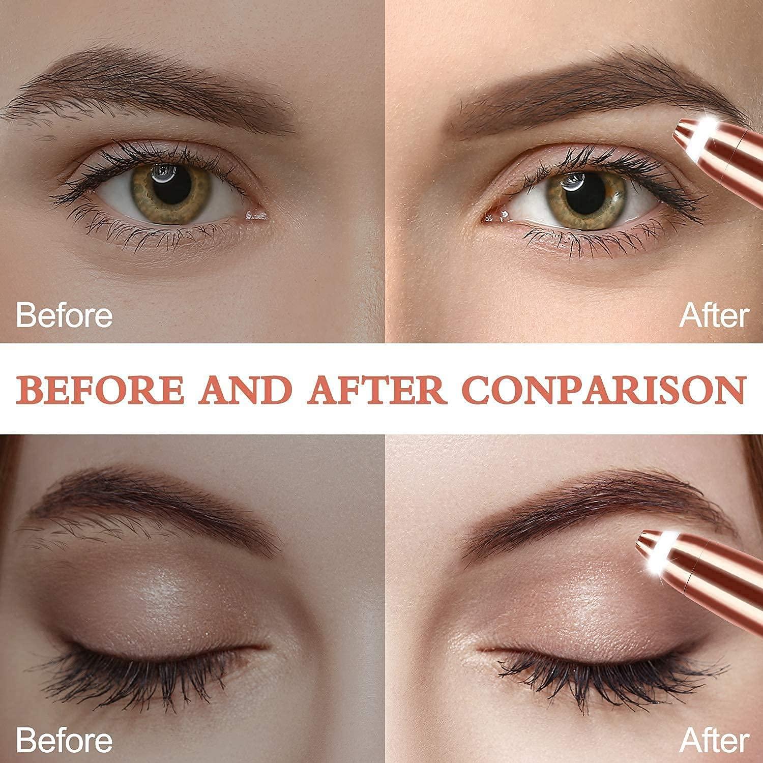 Generic Eazy Sales Eyebrow trimmer for women | Eye browser Trimmer | Trimmer for Face, Lips, Nose Hair Removal. Electric Pencil Shape epilator with Light, Easy to carry Machine For Women, Pink