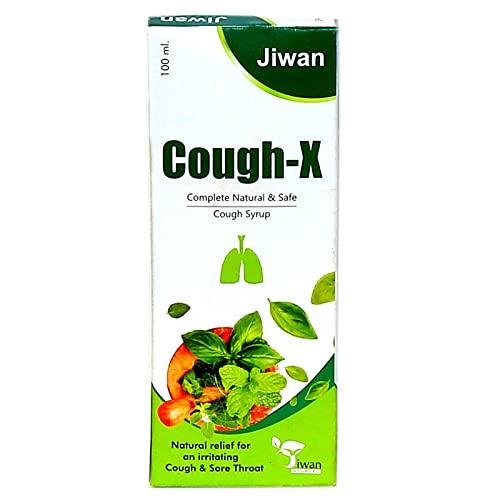 JIWAN AYURVED Ayurvedic Cough-X Syrup (Cough & Sore Throat) 100 ml.