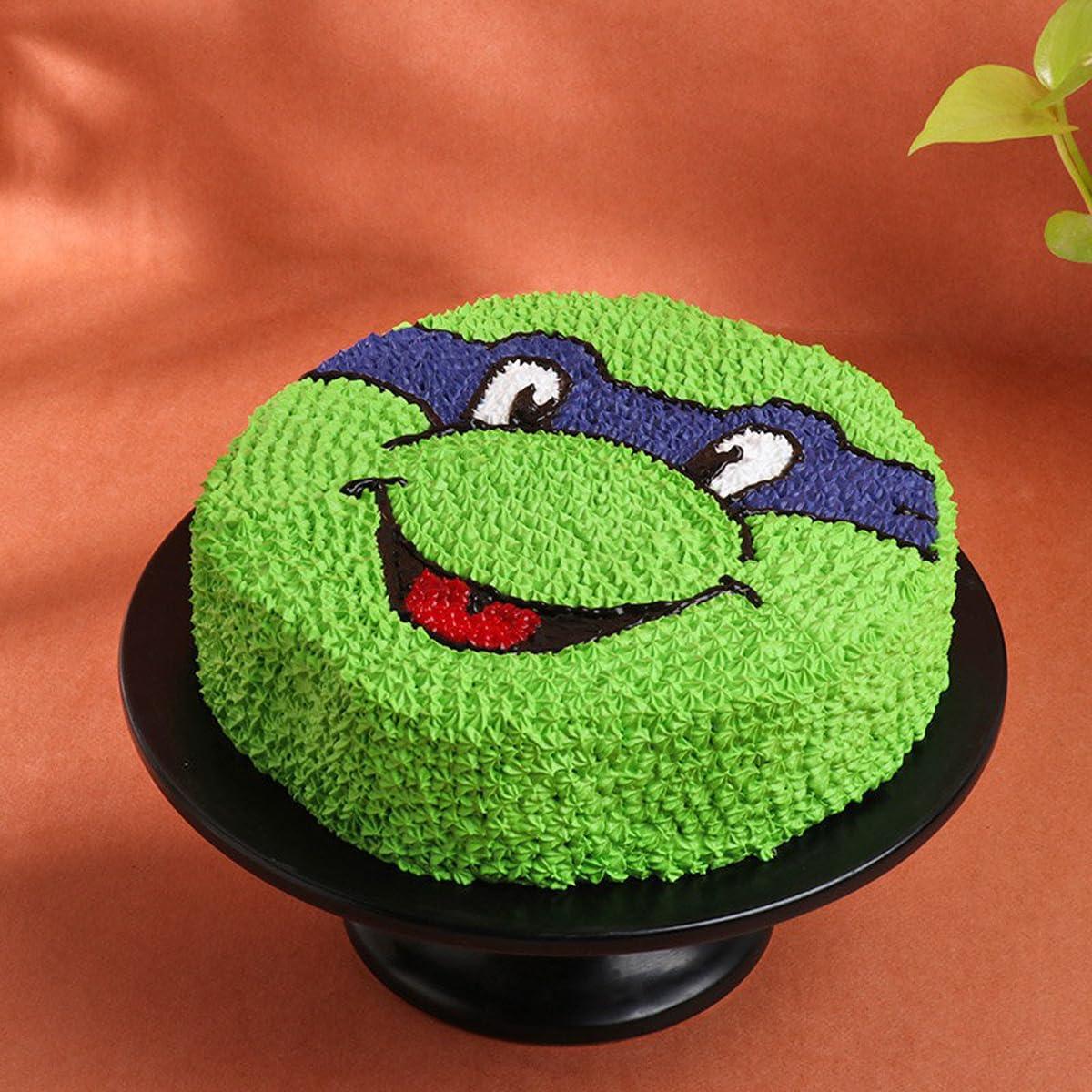 Floweraura FlowerAura Delicious Fresh Creamy Mutant Ninja Turtle Designer Theme Chocolate Kids Cake For Gifting As Birthday Cake, Cheer Up Cake, Daughter\'s Day Cake, Children\'s Day Cake (Same Day Delivery)(1Kg)