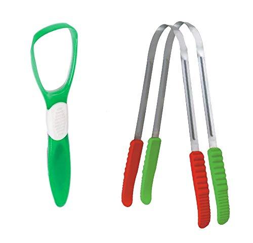 Yashvin Yashvin Steel Tongue Cleaner with Plastic Handle for Better Grip || Pack of 5 Piece || Scrapers Flexible Comfortable Design For Men and Women Perfect Quality + Free - Free 1 Plastic Tongue Cleaner