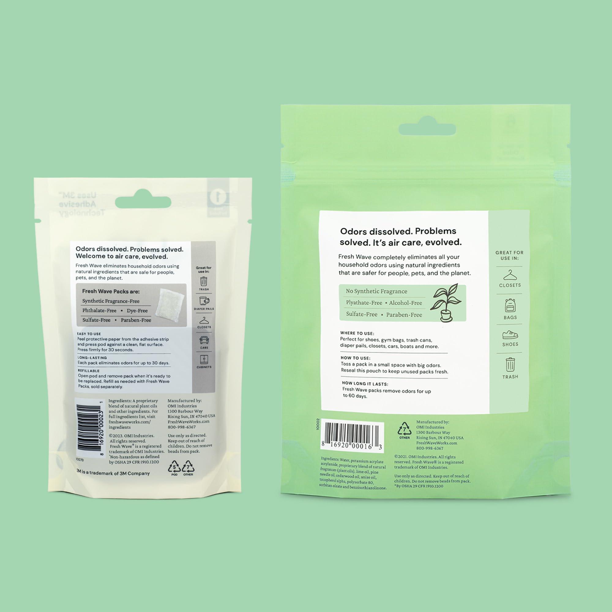 Fresh Wave Fresh Wave Odor Removing Packs + Bonus Fresh Pod Case