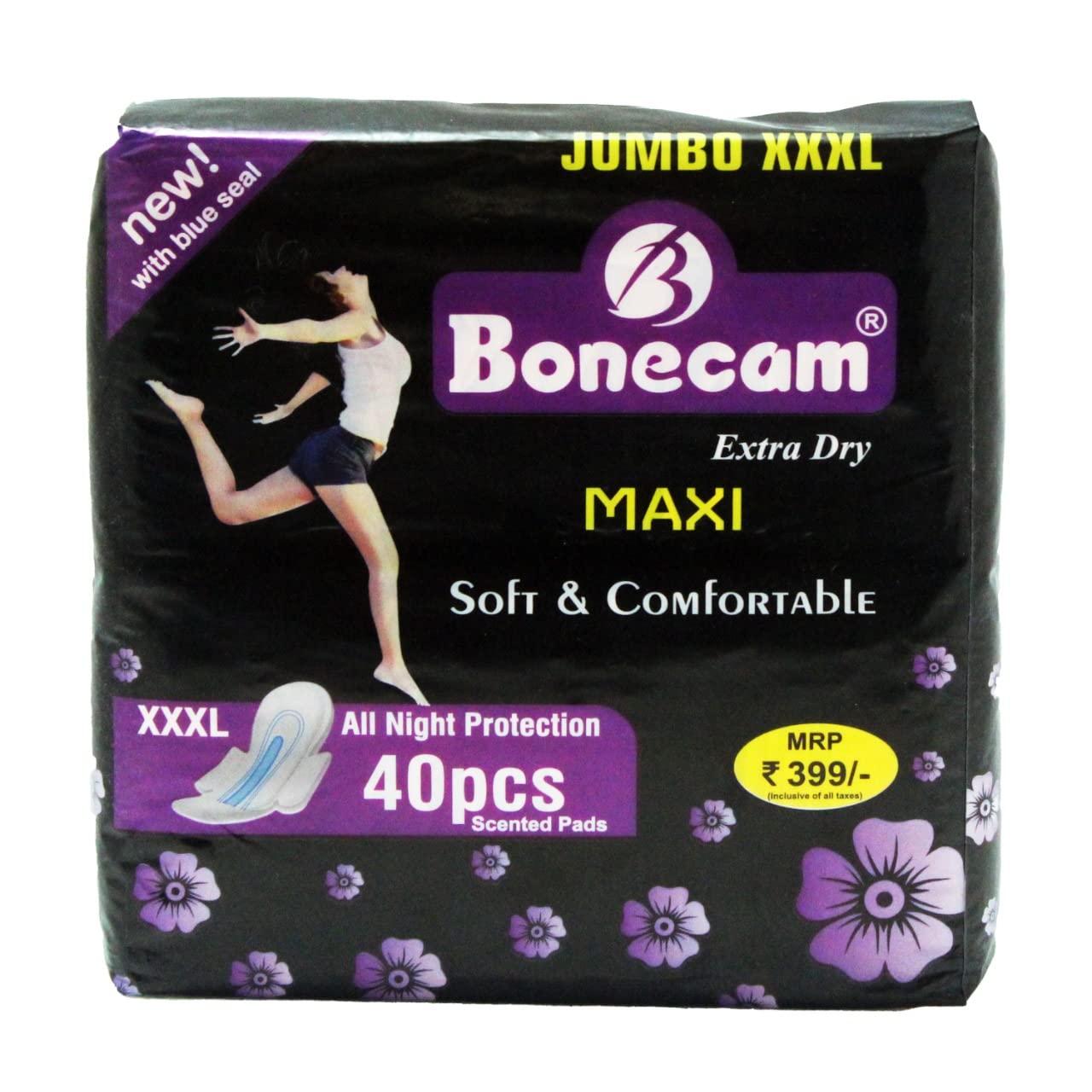 Generic Bonecam Extra Dry Sanitary Pads for Women XXXL Size and Extra Absorbent 40 Pcs (pack of 2)