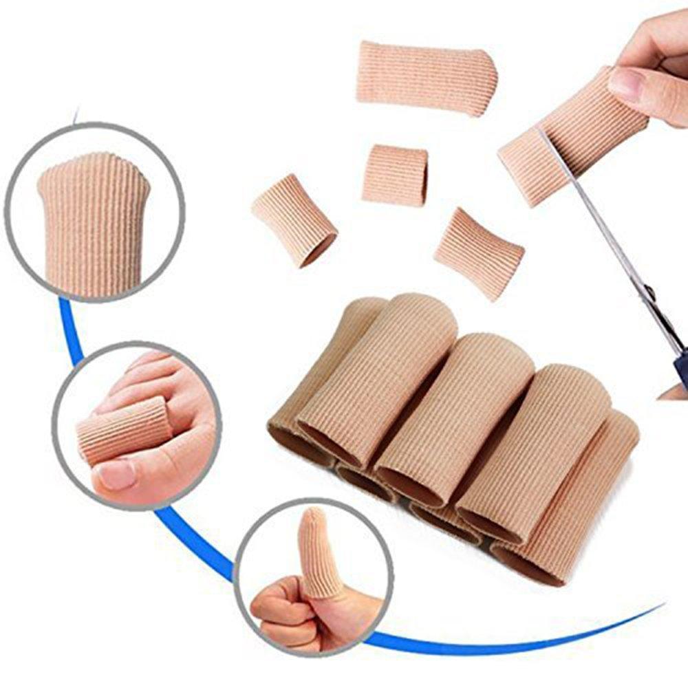 ERGOfoot ERGOfoot 6 Pack Toe Caps Close Finger Toe Sleeve Tubes Toe Protectors Gel Rubbing Tube to Prevent Bunions, Hammertoes, Callus, Corn, Blisters(Diameter 1.5cm)