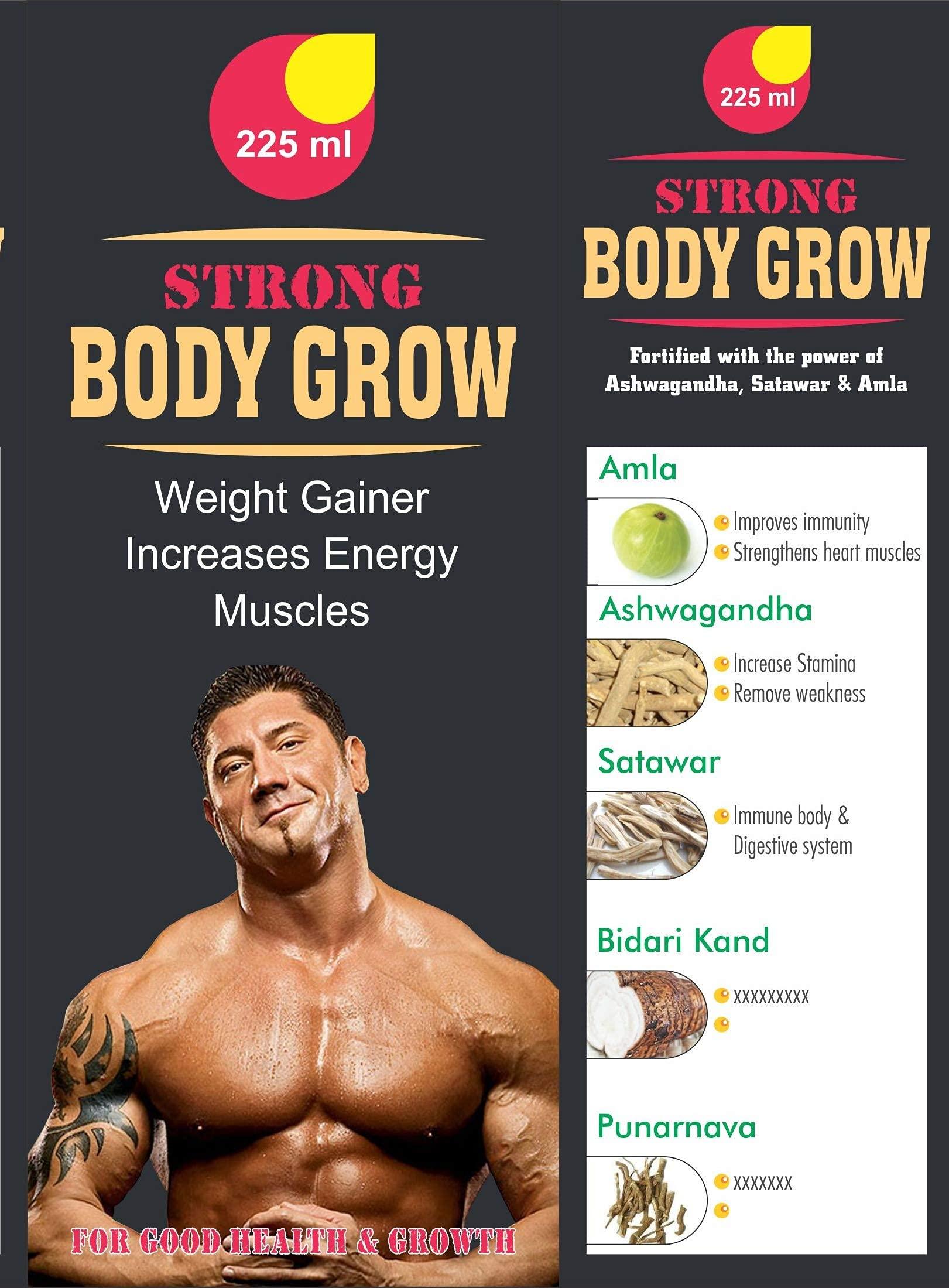 Afflatus Afflatus Herbal Strong Body Grow Tonic || Appetite Booster || Weight Gain & Body Growth Formula- (2 x 225ml)