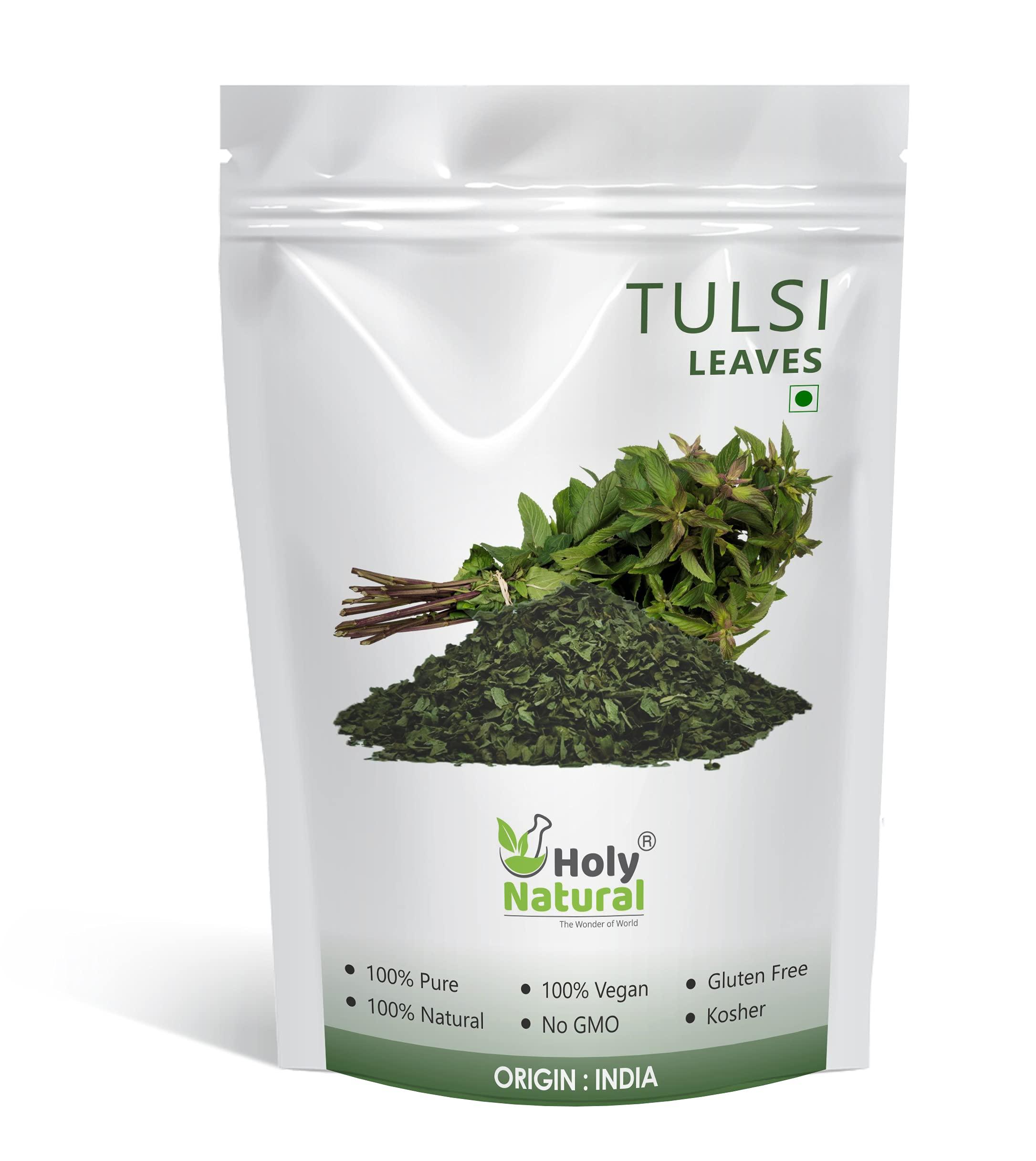 Holy Natural - The Wonder of World Holy Natural Tulsi Leaves 200 Gm | Queen of Herbs | Dried Tulsi Leaves, Dried Tulsi Buds | Tulsi leaves also called Holy Basil (Ocimum tenuiflorum), tulasi, and Indian Basil