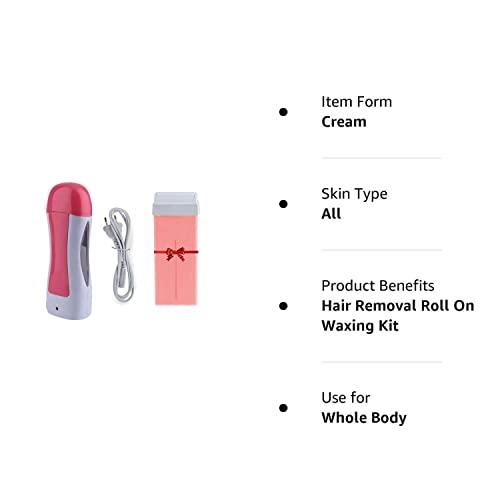 Pehali Cart Pehali Cart Wax Warmer Hair Removal Roll On Wax Heater machine With Roll-On Wax Refill Cartridge Hair Removal Waxing Kit -180 Ml(Multicolor)