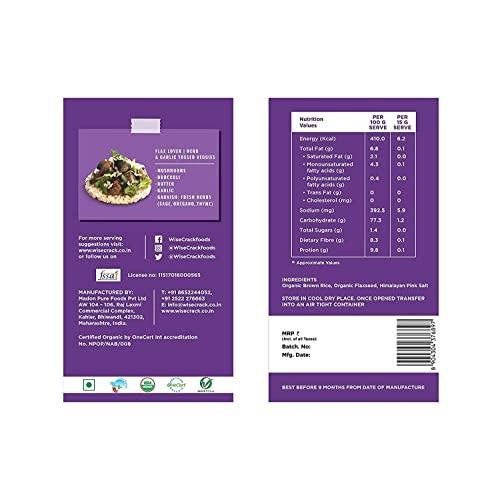 Wise Crack WiseCrack|Organic Rice Cakes -Flax Lovers & Quinoa Power|Gluten Free, No transfat, No Oil, No Cholestrol|125g Each|Pack of 2