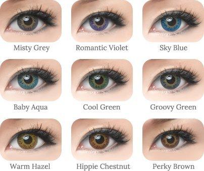 FreshKon FreshKon® Colors Fusion Cosmetic Monthly Contact Lenses (Dazzlers, Perky Brown)