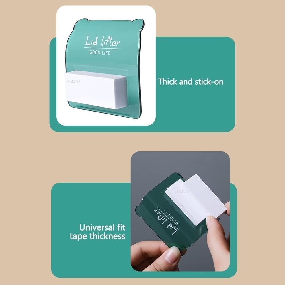 RIMDIXA RIMDIXA Toilet Seat Lifter Self-Adhesive Toilet Seat Holder with Double Tape Toilet Seat Lifter Handle Clip Water Closet Toilet Lifter Avoid Direct Contact with Cover & Seat (Multicolor) (3)