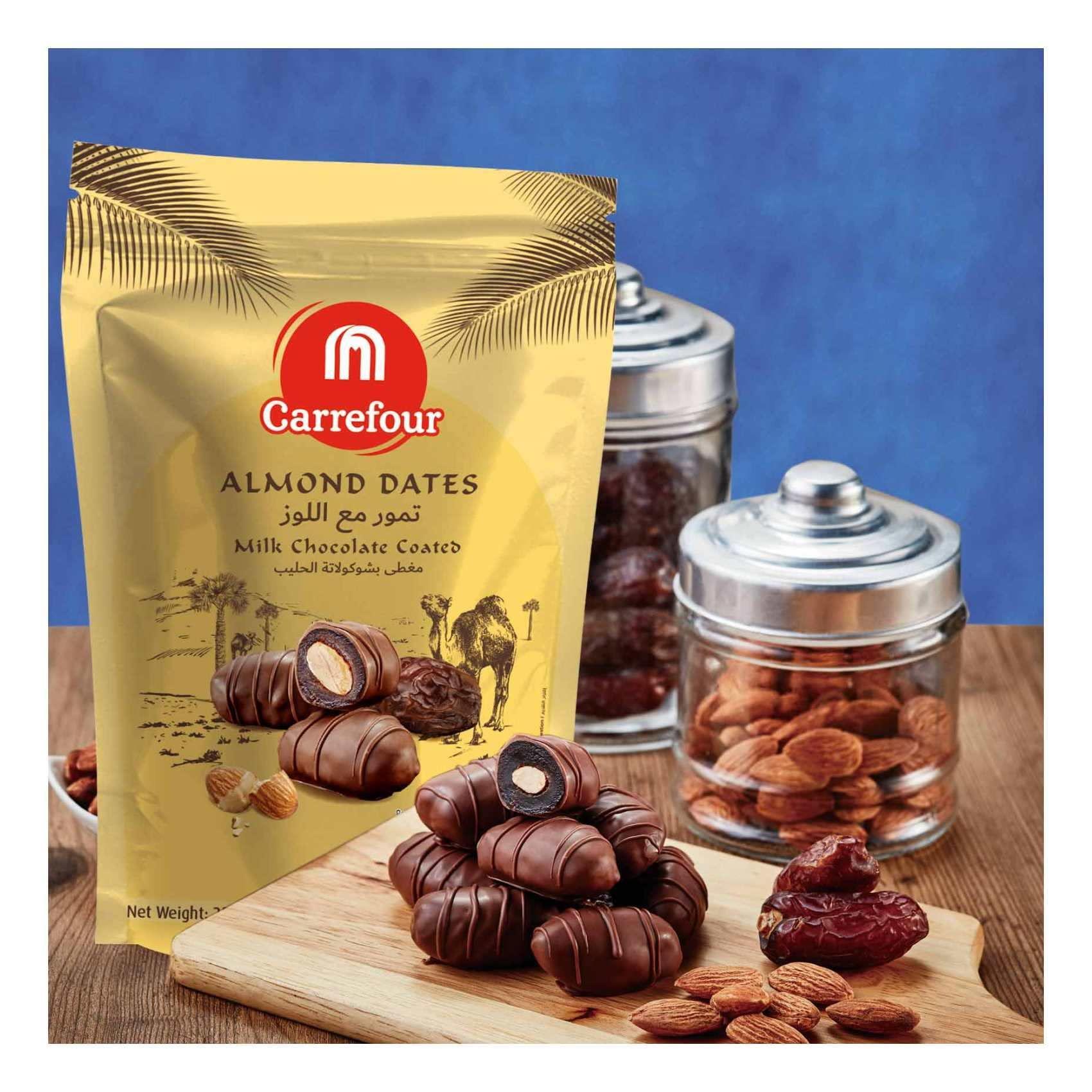 Generic Carrefour Almond Dates Coated With Milk Chocolate 100g