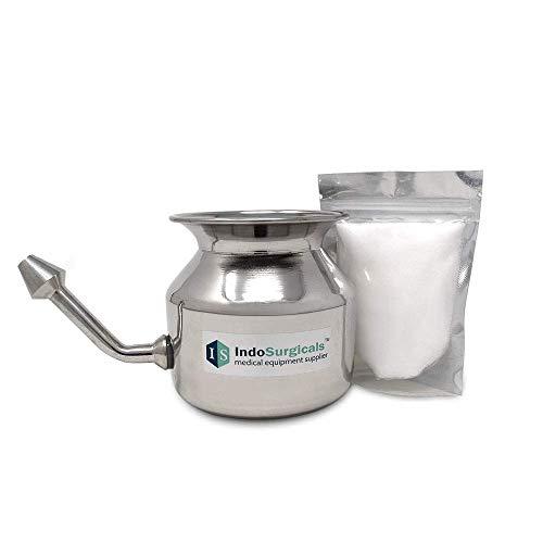 IS IndoSurgicals IS IndoSurgicals Neti Pot with Jala Salt Plus for Sinus Congestion (100 gm)