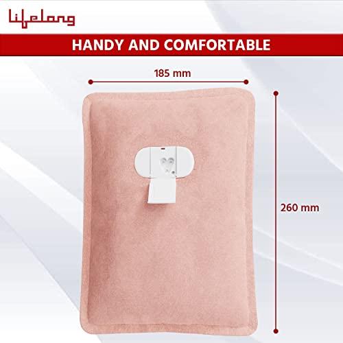 Lifelong Lifelong LLM612 Hot Water Bag for Full Body Pain Relief|Dual Insulation Silicon Technology|Heating Gel Pad Heat Pouch Hot Water Bottle Bag|Electric Gel Heating Bag (1 Year Warranty, Pink)