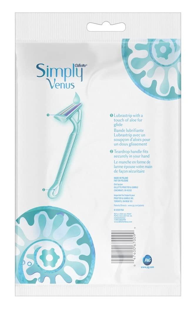 Simply Venus Womens Simply Venus Disposable Razors 9 Count