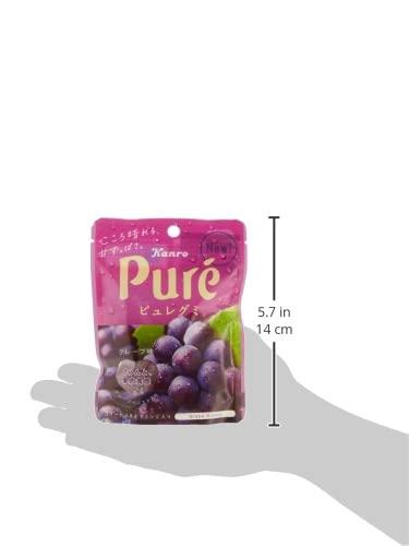 Kanro Kanro Pure Gummy Grape 56g | Pack of 3 | Made in Japan | Japanese Gummy