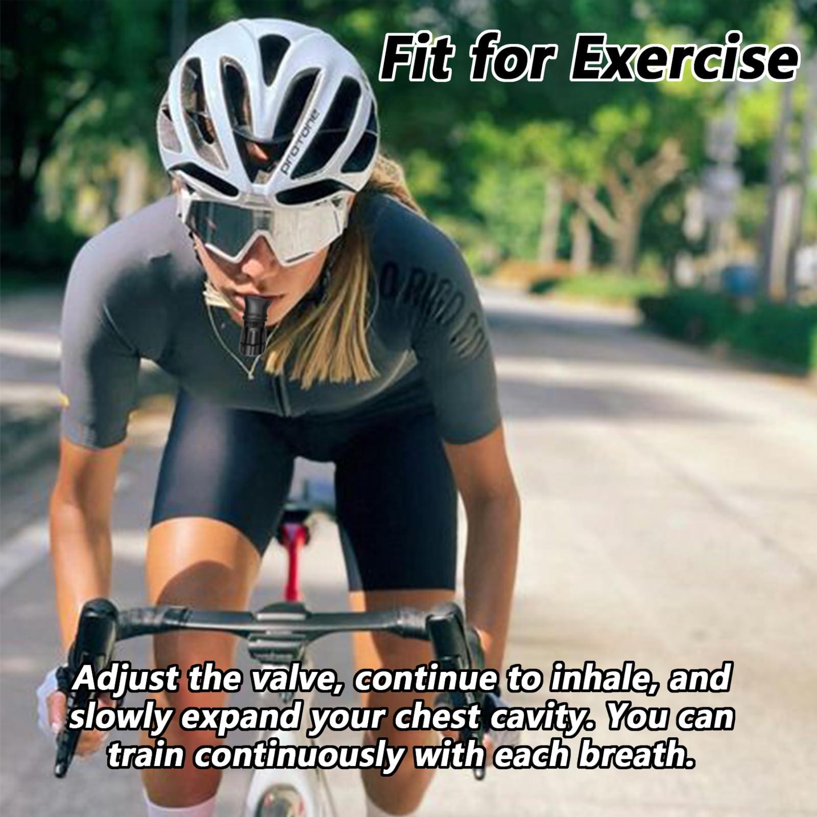 NHCDFA Oxyboost Breathing Device, Lungs Exercise Equipment, Breathing Exercise Machine Compact Pure Silicone Oxybreeze Lung Exerciser Device Ideal for All Easy to Clean (Black and White(4 Pcs))