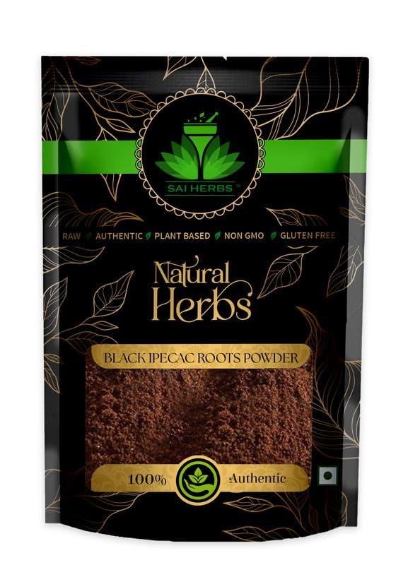 SAI HERBS SAI HERBS Black Ipecac Roots Ayurvedic Extract Powder - Carapichea Ipecacuanha Extract Powder - Pure & Natural (250 Grams)
