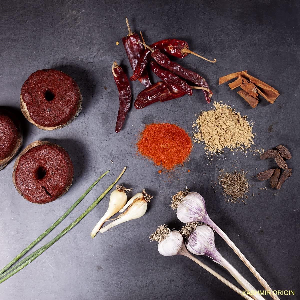 KASHMIR ORIGIN KASHMIR ORIGIN Traditional Kashmiri Masala Tikki | Waer Masala Ready to Use Tadka Masala| Mixed with Kashmiri Shallots & Kashmiri garlic (350 Gram)