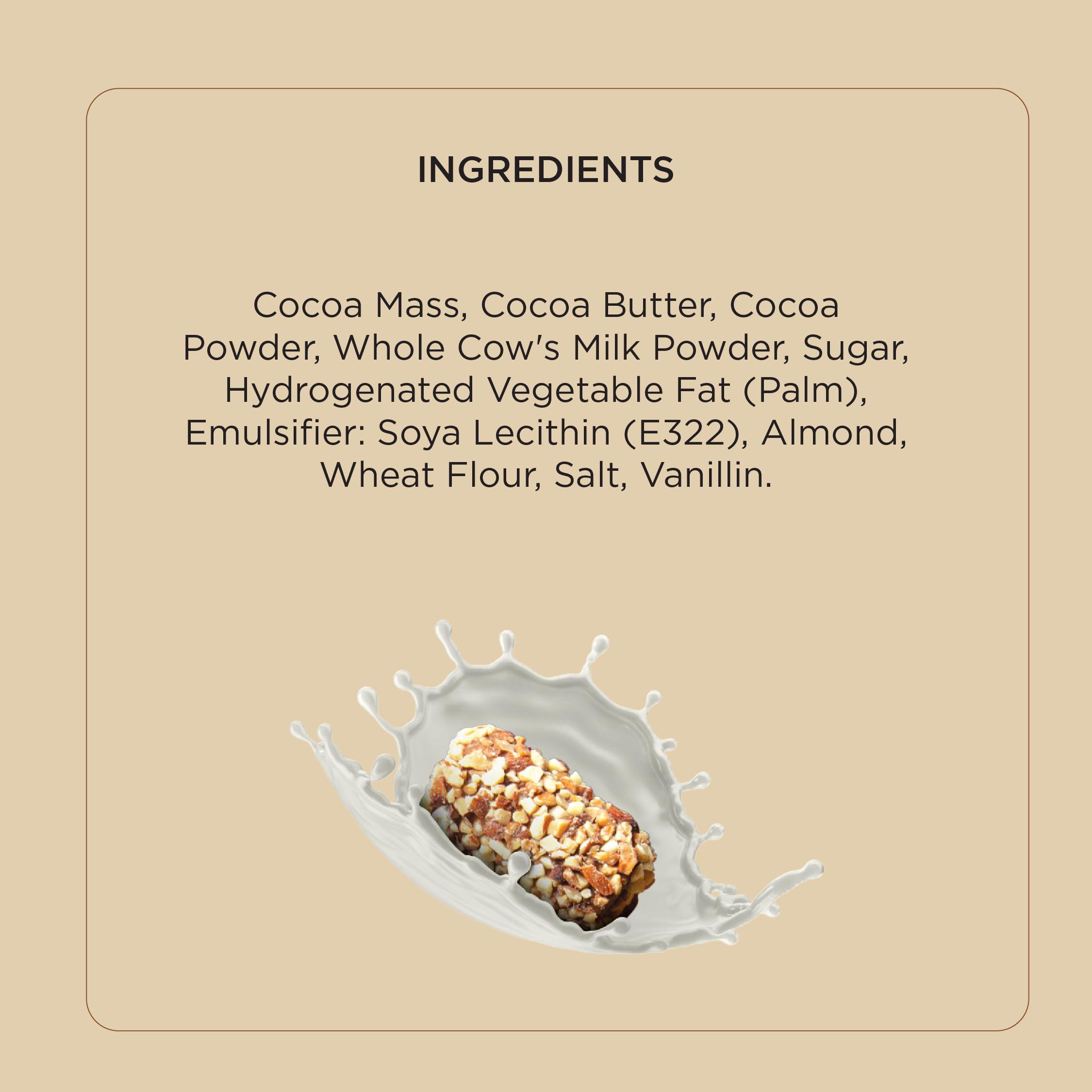 BARQUILLO Barquillo Premium Roasted Almond Coated Chocolate Pouch - 20 Pcs | Vanilla Cream Filled Biscuit Roll imported | Dubai couverture taste | Raksha bandhan Gift Pack Celebration Independence special