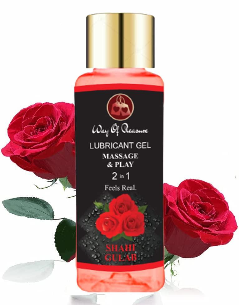 Way Of Pleasure Way Of Pleasure Lube Flavoured Lubricant Gel - 50Ml | Water Based Lube | Pack Of 5 (Shahi Gulab, Pack Of 5)