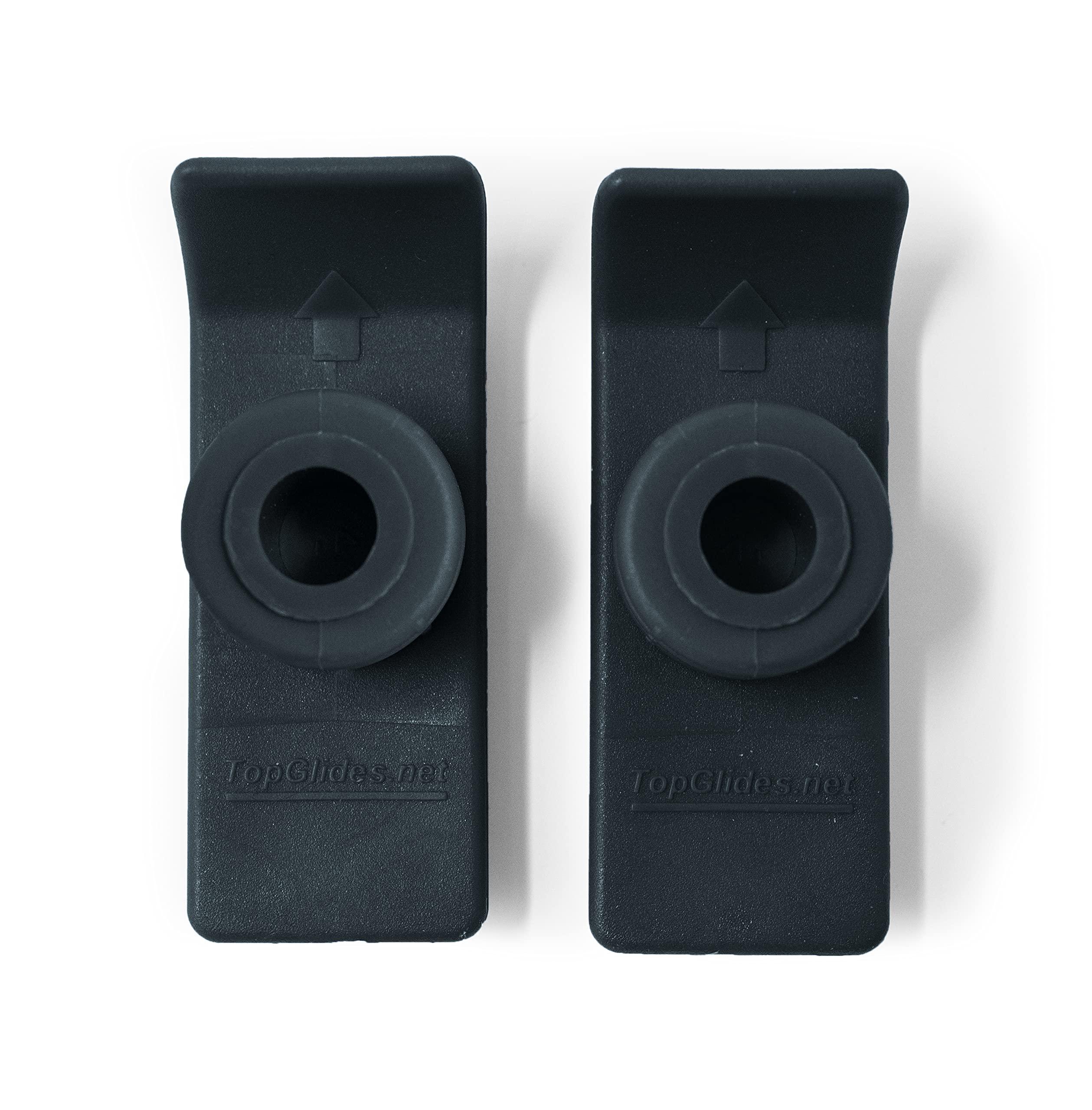 Top Glides 3-Pack: Walker Ski Glides for Drive Medical Walkers - 3 Pairs (Black)