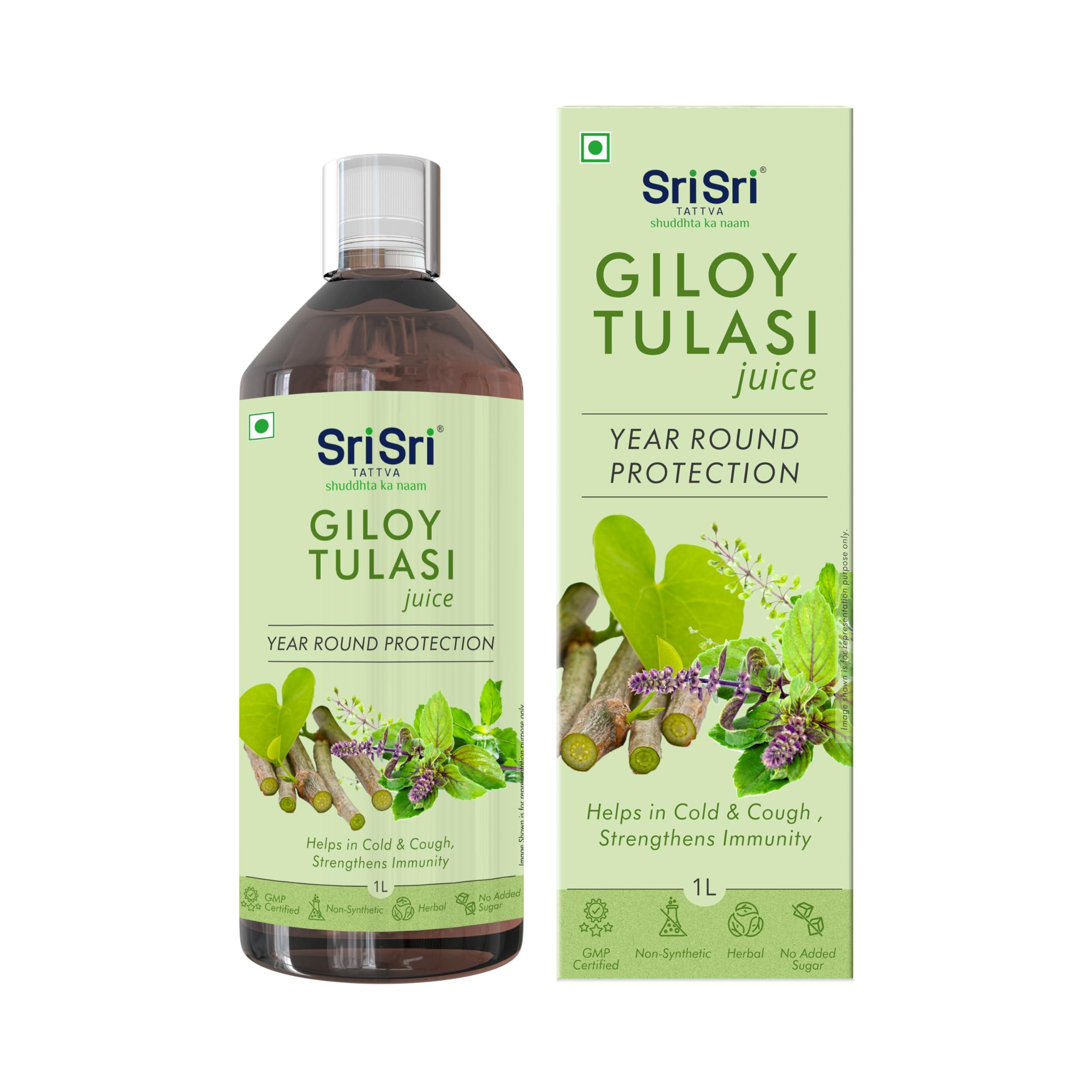 Sri Sri TATTVA shuddhta ka naam Sri Sri Tattva Giloy Tulsi Juice, 1L