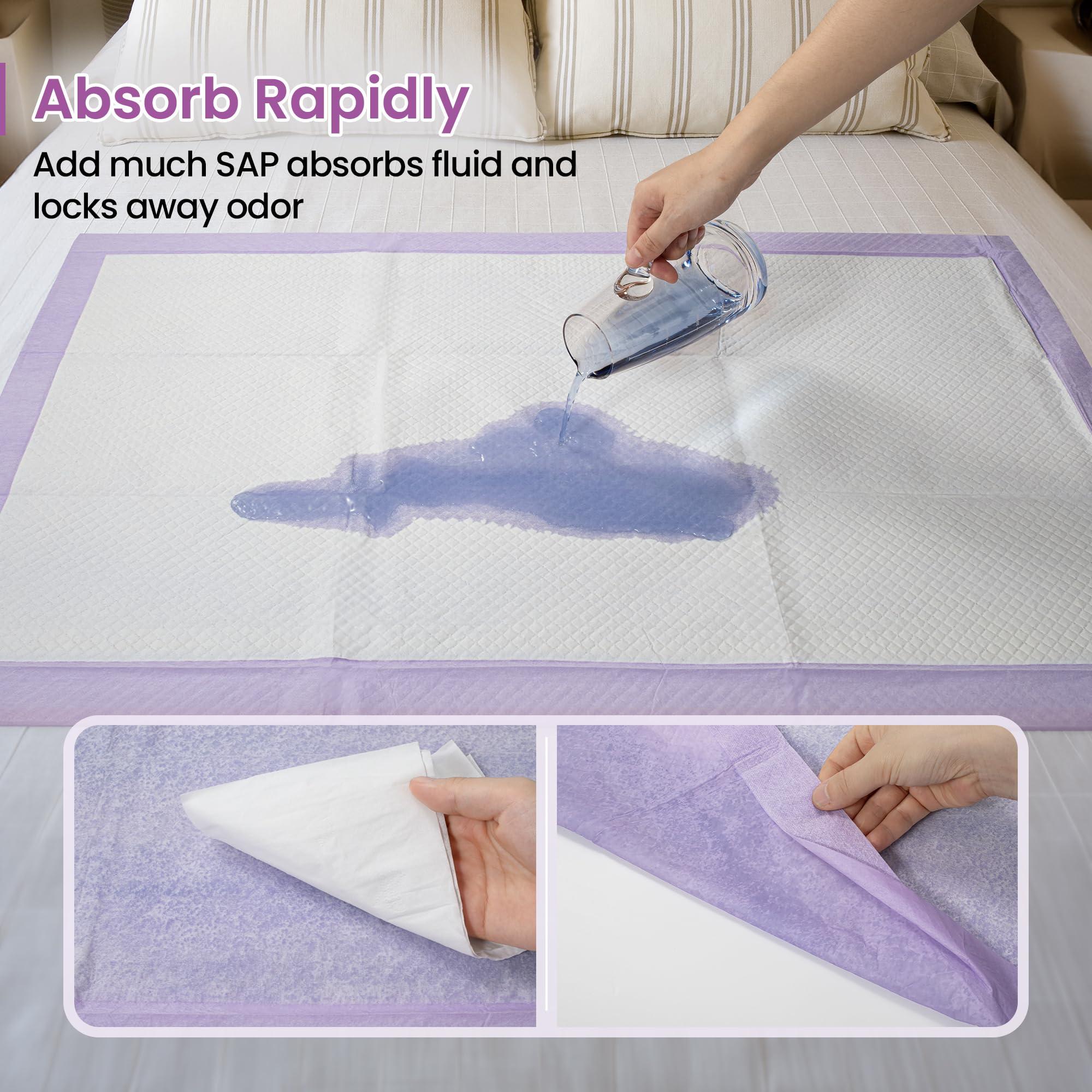 Buyockss Disposable Underpads Incontinence Bed Pads 24\"X36\" Disposable Chux Pads Ultra Absorbent Waterproof Furniture Protection