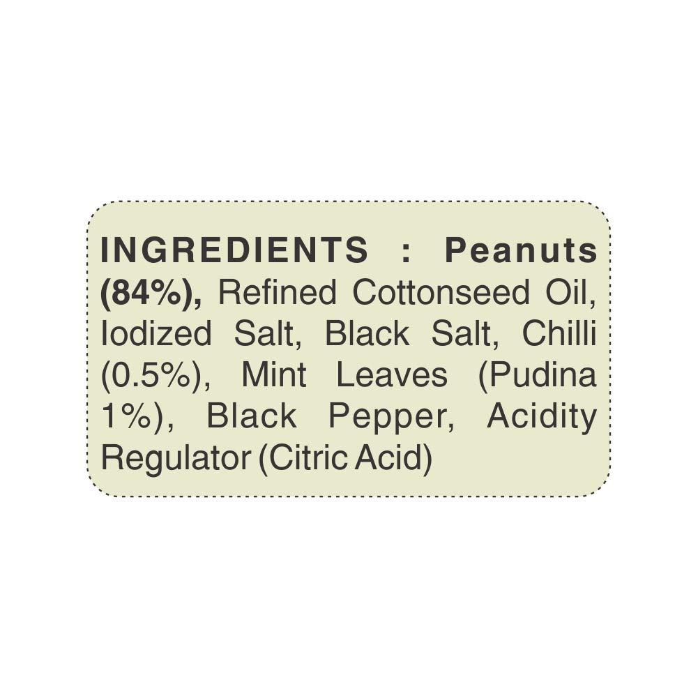 Jabsons Jabsons Roasted Peanut Nimboo Pudina- 140gm (Pack of 6)(140 Gm X 6)|Jumbo Bharuchi Flavoured Peanuts| Premium Roasted Moongfali |Ready to eat Healthy snacksGluten Free|Nimbu Pudina