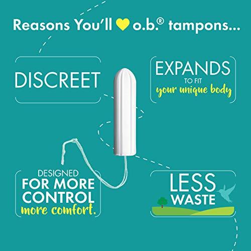 o.b. o.b. Pro Comfort Applicator Free Digital Tampons, Super - 40 Count