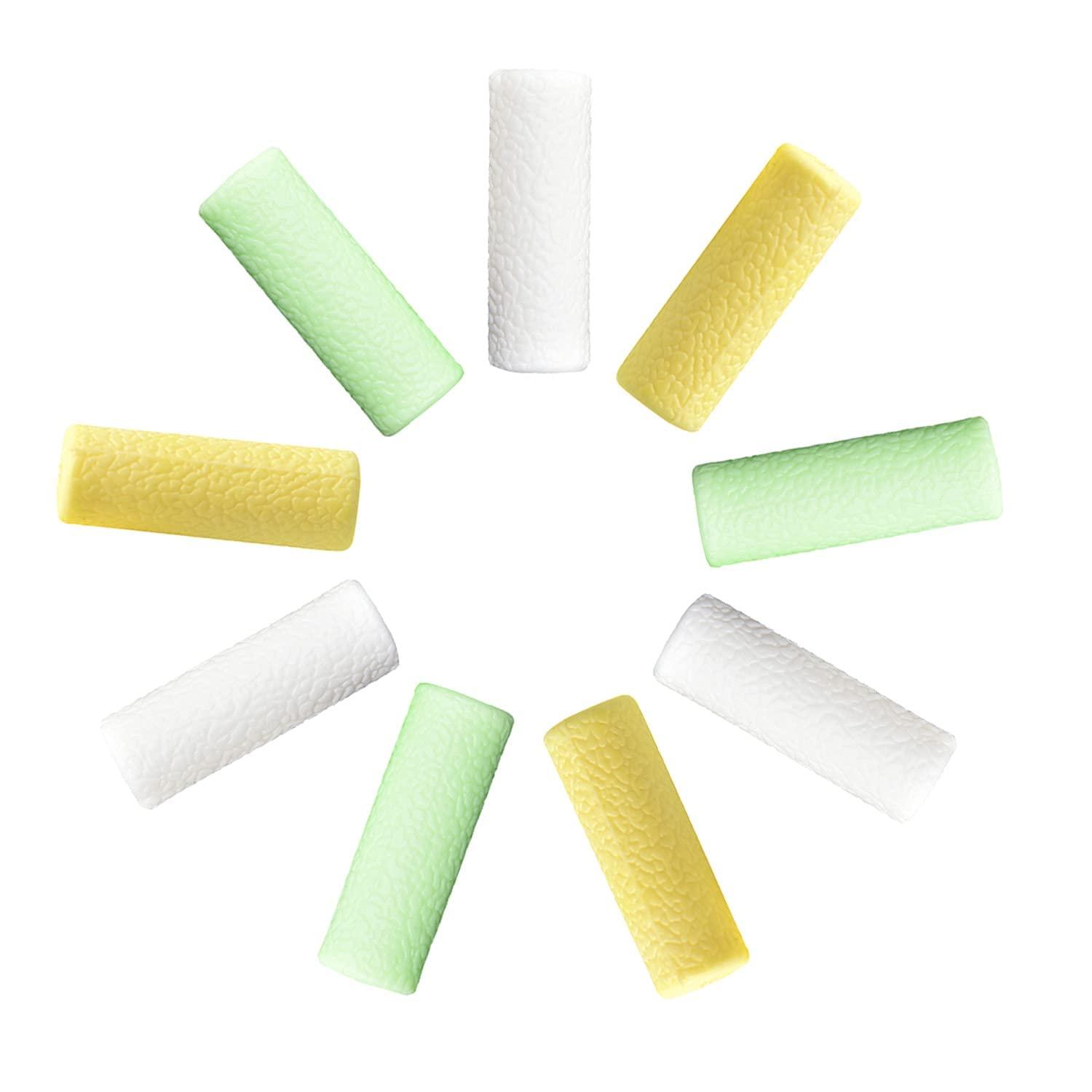 Angzhili 9 Pcs Aligner Chewies for Invisalign Trays Aligner Trays Seater Chewies for Invisalign Aligners for Orthodontic (White+Yellow+Green)