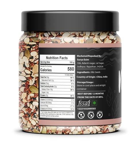 Organic Box Organic Box 100% Natural Premium 7 in 1 Mix Seeds for Eating | Mix Seeds | Diet Snacks | Roasted Seeds - 100gm