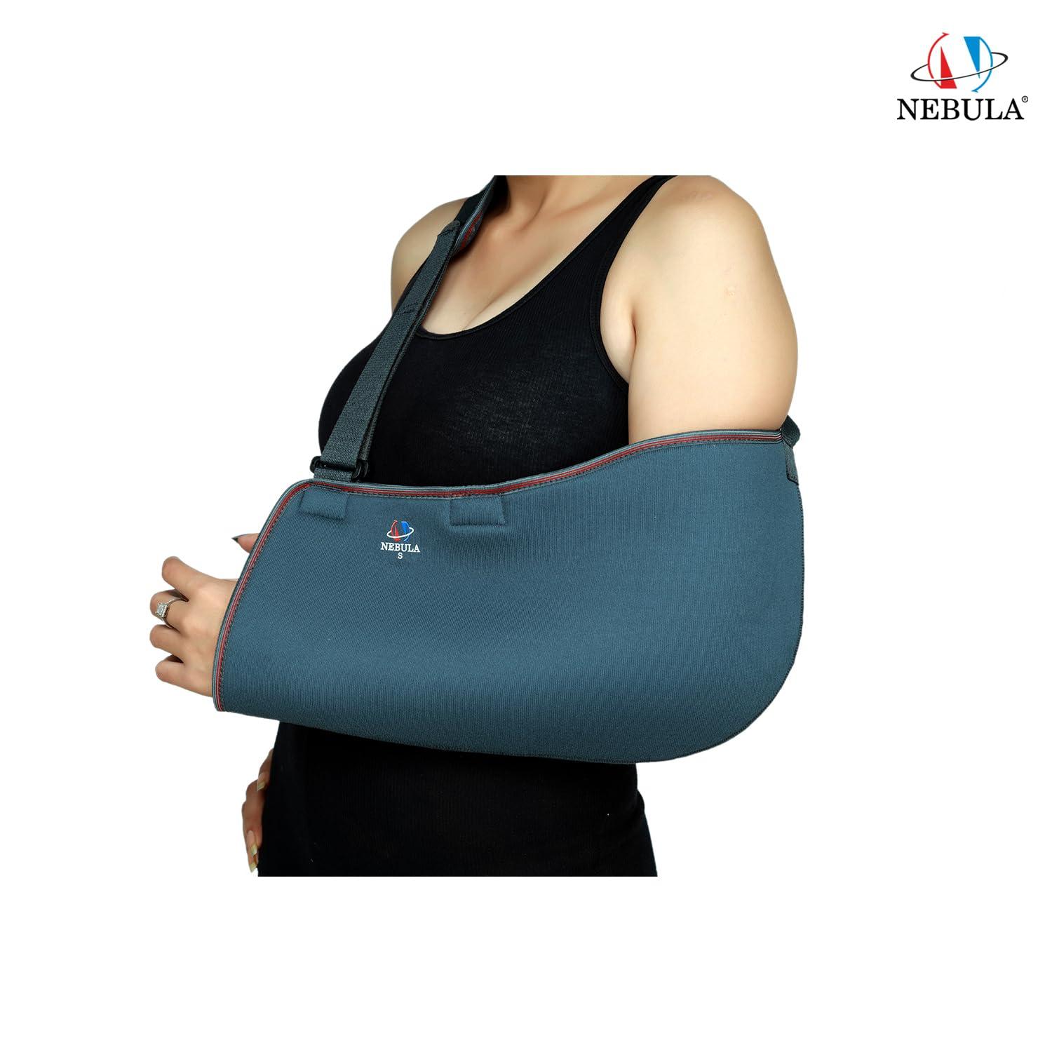 NEBULA NEBULA Orthosys Pouch Arm Sling, Arm Brace Immobilizer With Elbow Support For Fracture, Sprain, Dislocation & Pain Relief, Comfortable Arm Support Brace For Men & Women.
