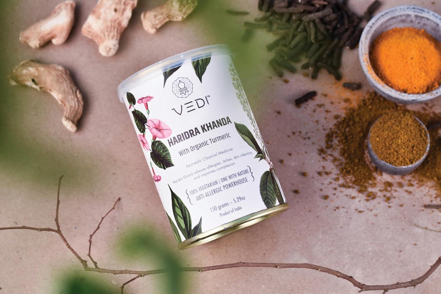 Vedi Vedi Haridra Khand Churna | Organic Harida Khand Powder | 100% Natural Ayurvedic | 150g (Pack of 4)