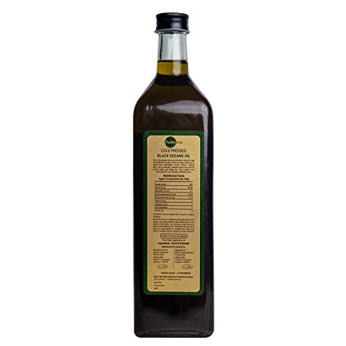 PoshtikSutra PoshtikSutra 100% Natural Wooden Cold Pressed Chemical Free Black Sesame Oil (1L)