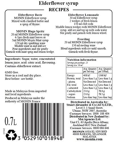 Monin Monin Elderflower Bottle, 700 ml (197504)