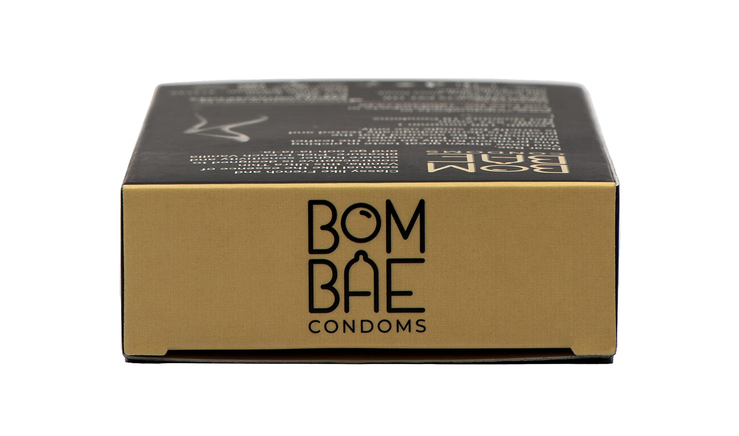 BOMBAE BOMBAE condoms French Vanilla Ultra Thin, Pack of 6 condoms for men family pack flavour Combo Pack of 6 (10 pieces per pack) 60 condom combo pack offer men