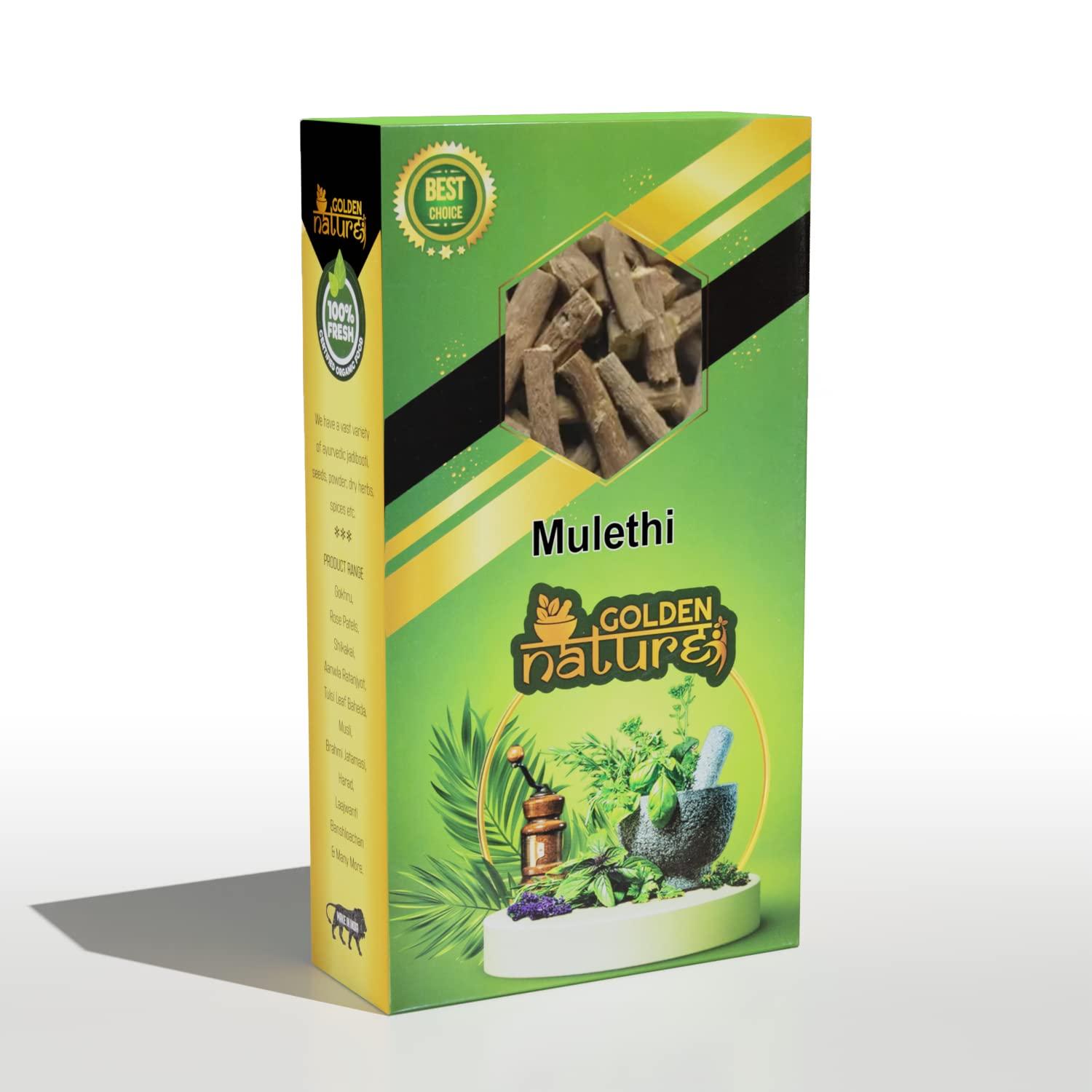 GOLDEN NATURE GOLDEN NATURE Mulethi- Glycyrrhiza Glabra - Yashtimadhu - Jeshthamadha - Licorice Root (200gm)