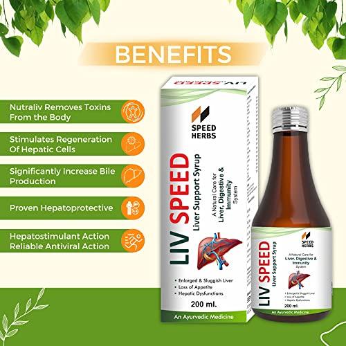 Speed Herbs Liv Speed Syrup by Speed Herbs | Liver Syrup Ayurvedic, Ayurvedic Liver Tonic, and Herbal Liver Syrup for Healthy Liver Support