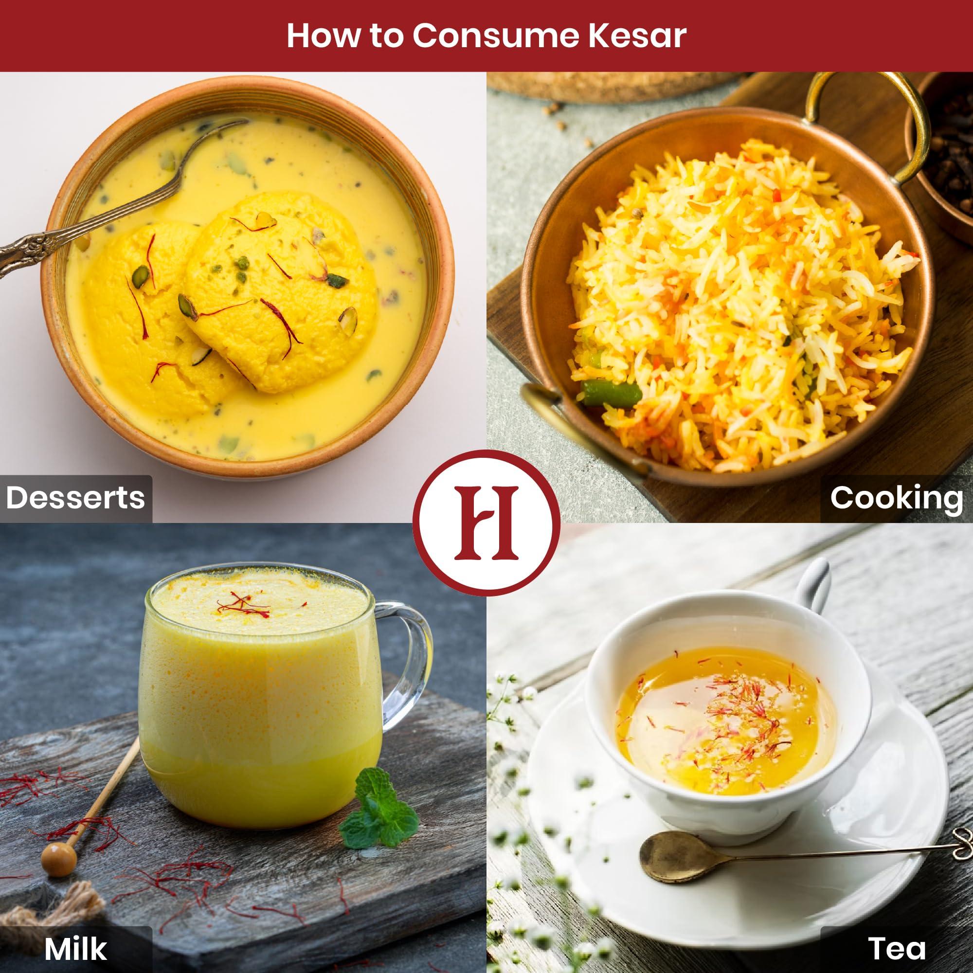 Homeda Homeda Kesar Saffron Original 1g / Pure Saffron Original Kashmiri | Kumkuma Puvvu, Keshar Safron, Kungumapoo for pregnant women, Kasar, Kumkumapoovu, Keser, Kaser, Kesor, Certified Grade A 1 gm