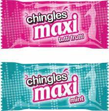 Generic Chingles Maxi Mint Tutti Frutti Chewing Gum | BUY THIS COMBO AND GET 2 PENS OF LUXOR FREE INSIDE /-
