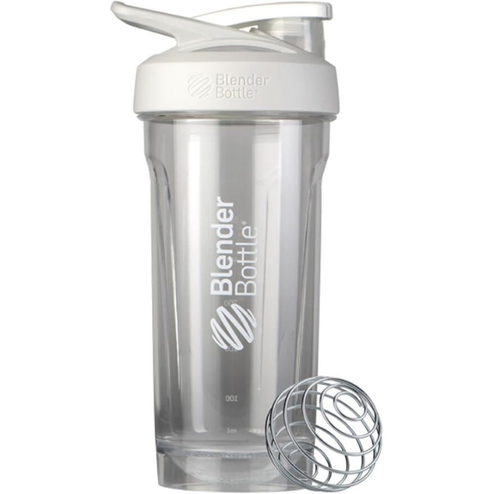 Blender Bottle BlenderBottle Strada Shaker Cup Perfect for Protein Shakes and Pre Workout, 28-Ounce, White