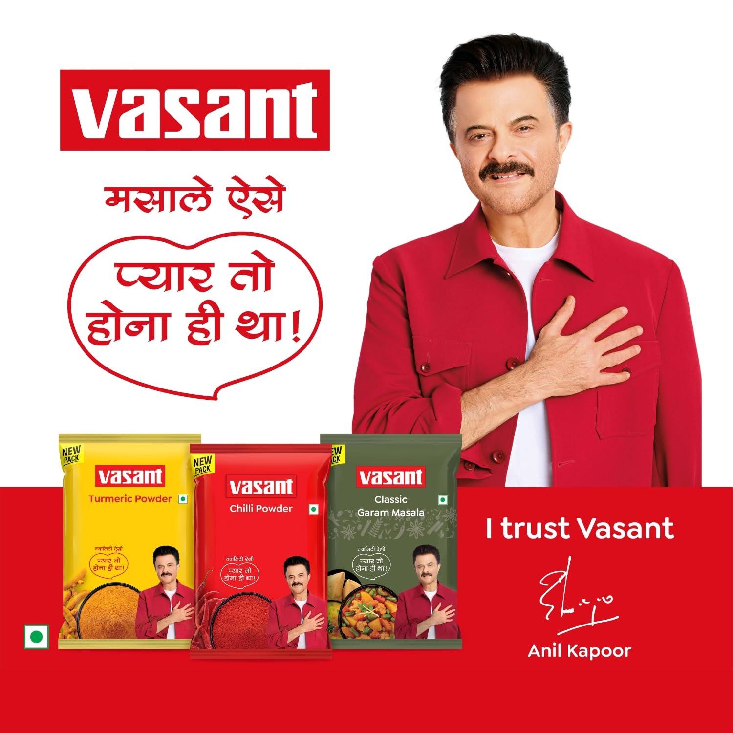VASANT VASANT Masala Combo Pack of 3 | Combo Pack (Chilli Powder + Turmeric Powder + Coriander Cumin Powder) | Chilli, Chili | Turmeric, Haldi, Haldar | Coriander Cumin, Dhana Jeeru, Dhaniya Jeera | Indian Spices & Masala | Vegetarian | 500 gm each