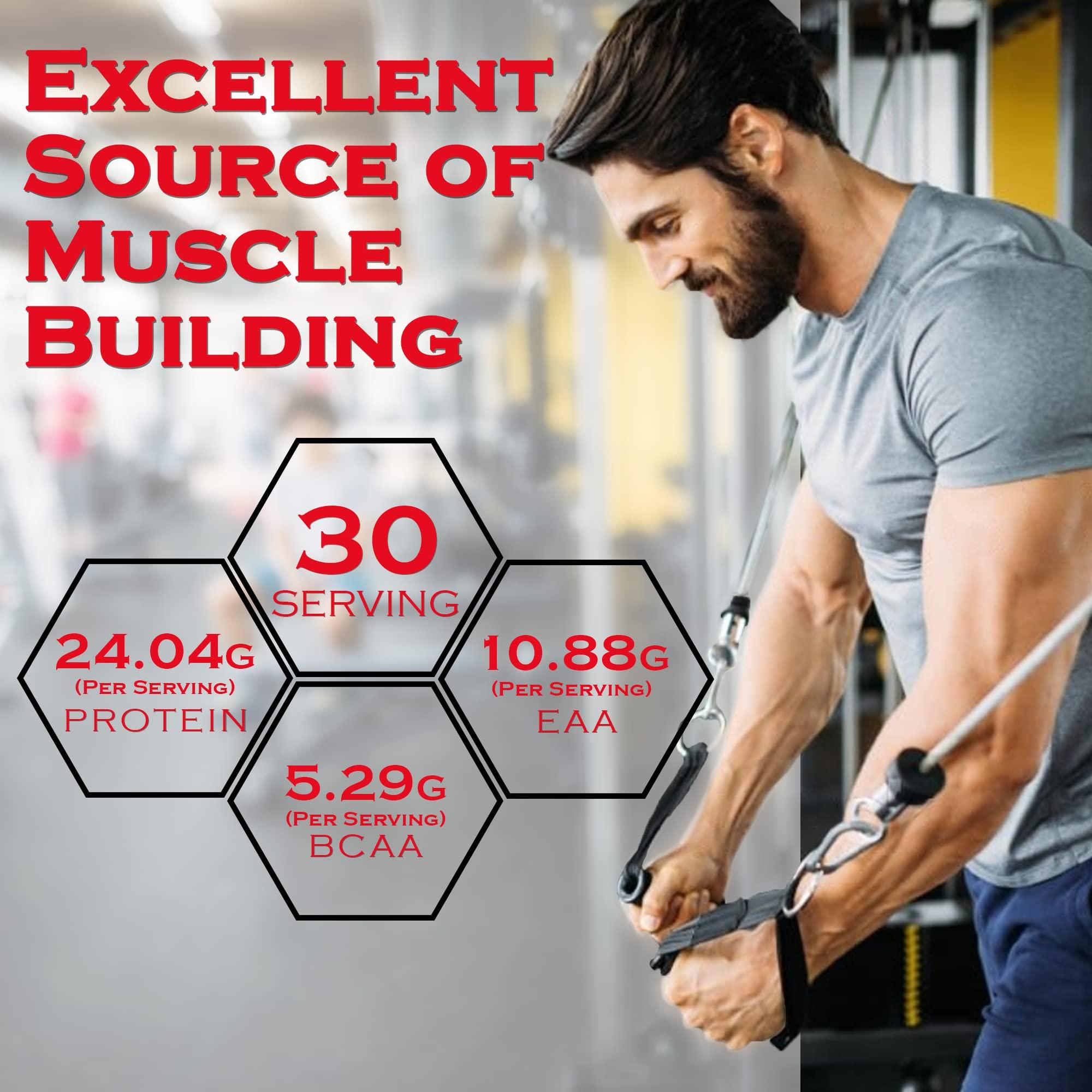 NAKPRO NAKPRO Titanium Tri Blend Whey Protein Hydrolyzed, Whey Protein Isolate & Whey Protein Concentrate | 24.04g Protein, 5.29g BCAA | Added Vitamins, Minerals & Creatine (1 Kg, Chocolate Cream)